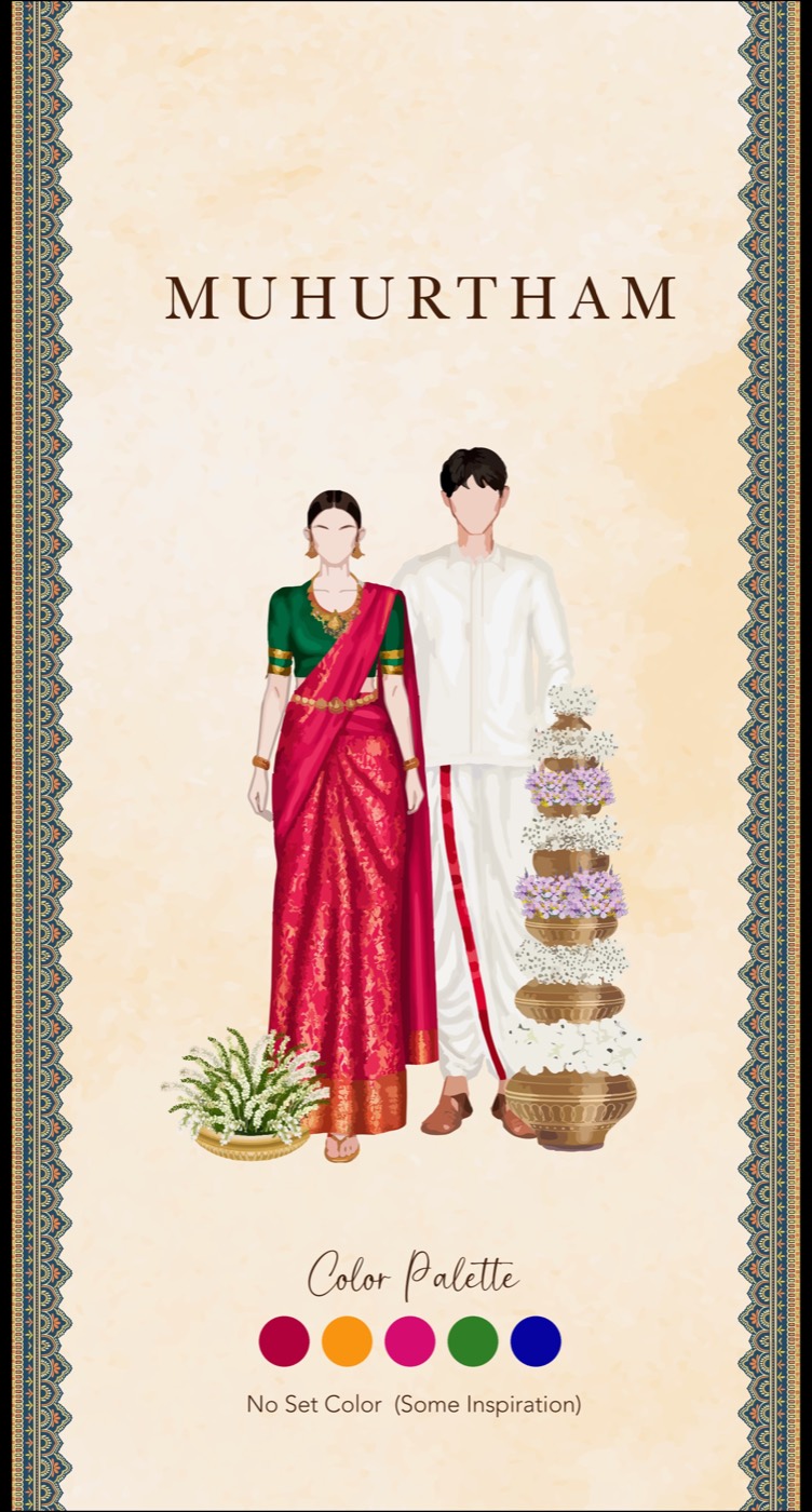Illustrated Muhurtham attire guide