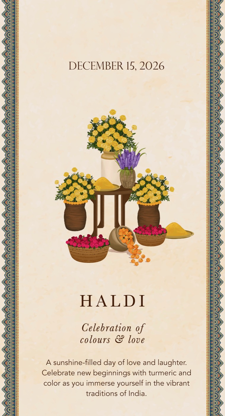 Illustrated Haldi itinerary